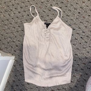 Tie front tank top